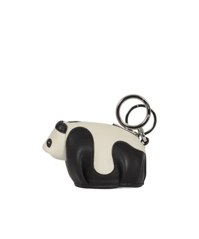 Loewe Panda Key Bag In Black