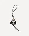 Loewe Panda Pendant In Felt And Leather Women In Black