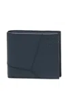 Loewe Puzzle Edge Leather Bifold Wallet In Blue