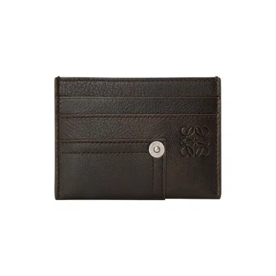 Pre-owned Loewe Panta Plain Cardholder 'dark Brown' | Men's Size Onesize