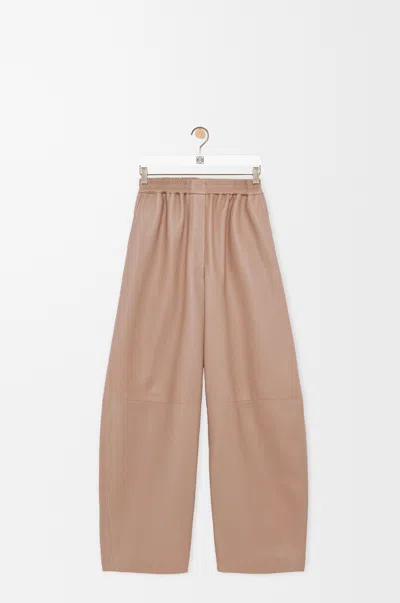Loewe Barrel Trousers In Nappa Lambskin In Animal Print