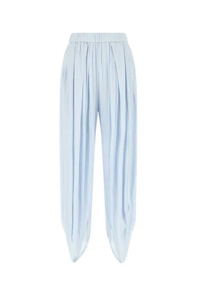 Loewe Woman Pastel Light-blue Viscose Pant