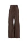 Loewe Pantalone In Nappa Cioccolato Donna In Brown