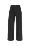 Loewe Men Baggy Jeans With A Decorative Single Belt Detail In Gray
