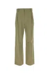 Loewe Buttoned Back Pocket Wide Leg Trousers In Green
