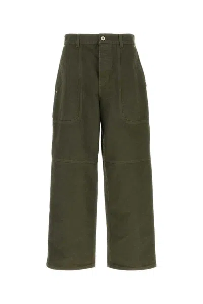 Loewe Pantalone Cargo In Cotone Kaki Uomo In Green
