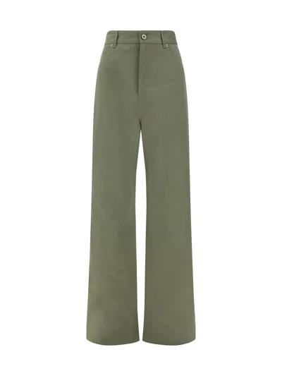 Loewe Trousers In Military Green