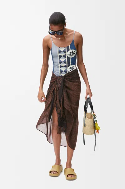 Loewe Pareo In Cotton For Woman In Red