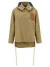 Loewe Parka Anagram Casual Jackets And Parka Beige In Green