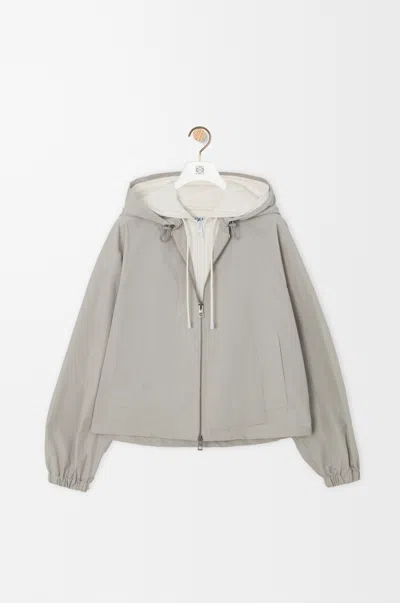 Loewe Parka En Coton Technique In Gray