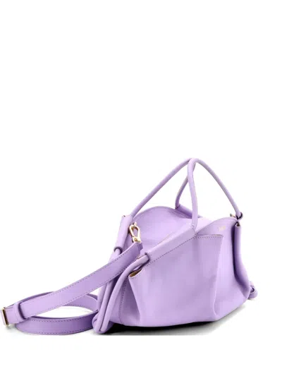 Pre-owned Loewe Paseo Bag Shiny Nappa Calfskin Small Shoulder Bag In Purple