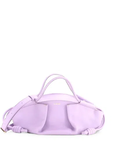 Pre-owned Loewe Paseo Bag Shiny Nappa Calfskin Small Shoulder Bag In Purple