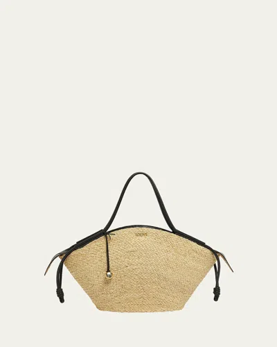 Loewe Paseo Large Basket Tote Bag In Naturalblack