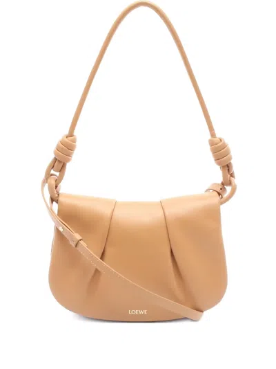 Pre-owned Loewe Paseo Satchel In Neutral