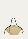 Loewe Paseo Large Basket Tote Bag In Natural/black