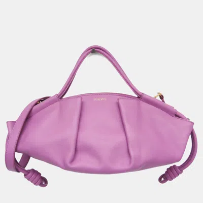 Pre-owned Loewe Paseo Small Leather Handbag Shoulder Bag Pink