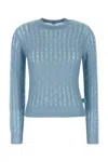 Loewe Mohair And Wool Blend Sweater Knitwear Light Blue In Blue