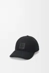 Loewe Mens Black Branded-patch Cotton-canvas Cap In Gold