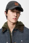 Loewe Patch Wool Cap In Gray