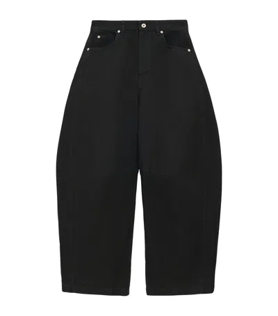 Loewe Patch-detail Barrel Jeans In Black