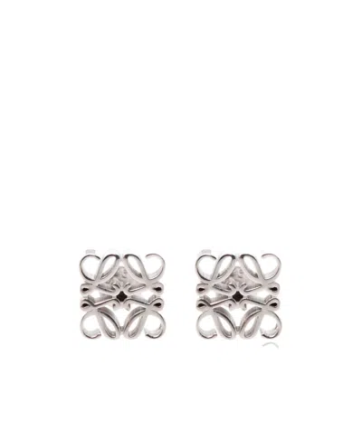 Loewe Pattern Earrings In White