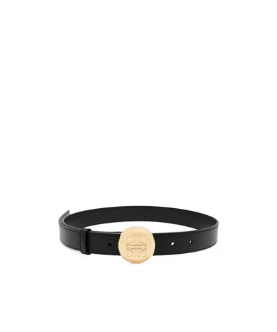 Loewe Pattern Engraved Belt In Black