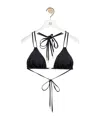 Loewe Pattern Logo Lace Swimsuit In Black