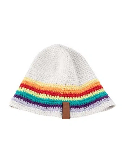 Pre-owned Loewe Pattern Print Knit Hat In Multi
