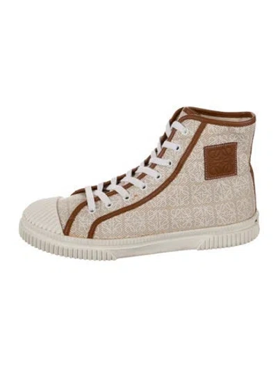 Pre-owned Loewe Patterned Athletic Sneakers In Neutral