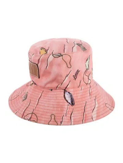 Pre-owned Loewe Patterned Bucket Hat In Pink