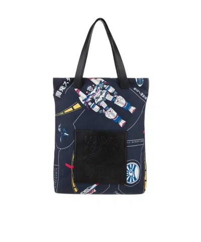 Loewe Patterned Handbag In Black