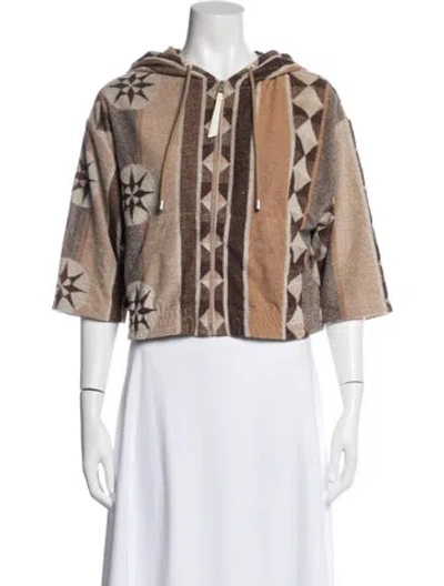 Pre-owned Loewe Patterned Jacket In Brown