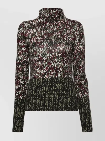 LOEWE PATTERNED KNIT TURTLENECK SWEATER