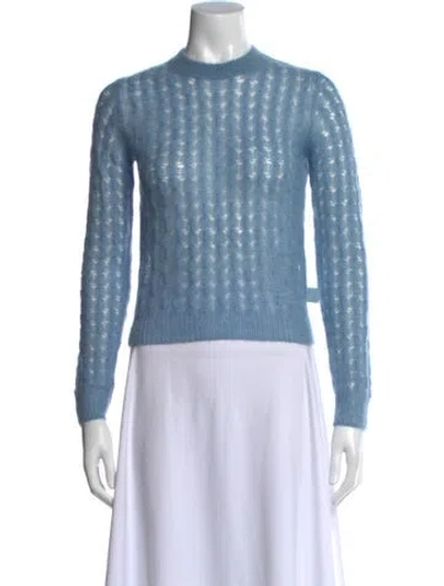 Pre-owned Loewe Patterned Mock Neck Sweater W/ Tags In Black