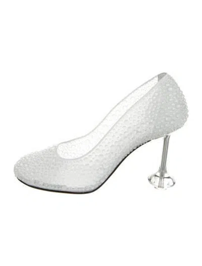 Pre-owned Loewe Patterned Pumps In White