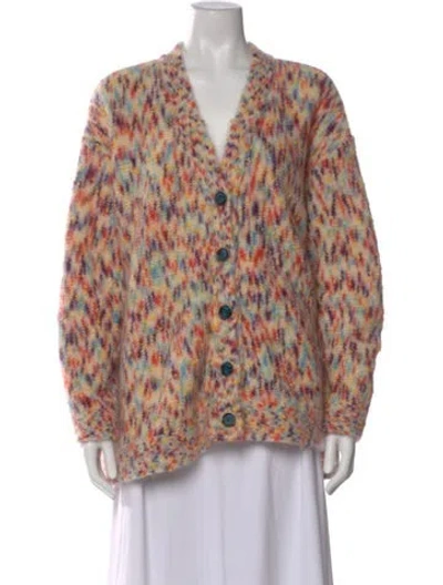 Pre-owned Loewe Patterned V-neck Sweater In Neutral