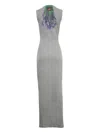 Loewe Paul's Ibiza Flor-detailed Maxi Dress In Gray