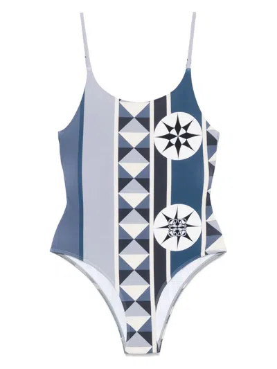 Loewe + Paula's Ibiza Printed Swimsuit In Blue