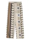 Loewe Printed Silk Pajama Trousers In Neutral