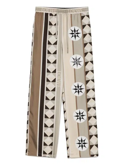 LOEWE LOEWE PAULA'S IBIZA P RINTED SILK PAJAMA TROUSERS