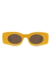 Loewe X Paula's Ibiza Original Square-frame Sunglasses In Shiny Yellow/brown