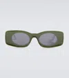 Loewe Paula's Ibiza Acetate Sunglasses In Shiny Dark Green / Smoke