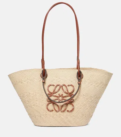 Loewe Paula's Ibiza Anagram Basket Bag In Beige