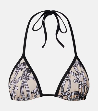 Loewe Paula's Ibiza Anagram Bikini Top In Black