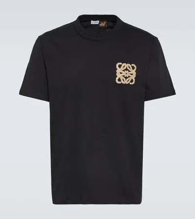 Loewe Paula's Ibiza Anagram Cotton Jersey T-shirt In Black