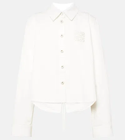 Loewe Paula's Ibiza Anagram Cotton Shirt In White