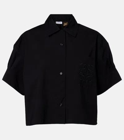 Loewe Short-sleeved Shirt In Black
