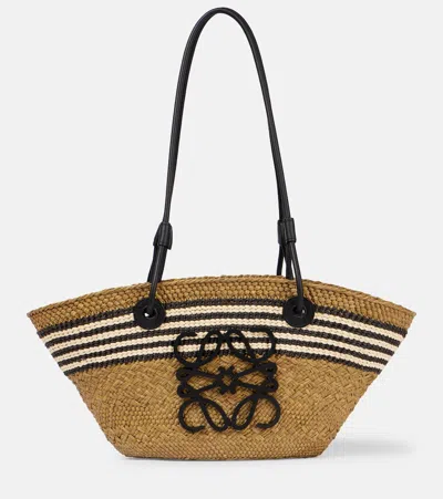 Loewe Paula's Ibiza Anagram Small Basket Bag In Beige