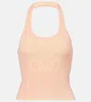 Loewe Anagram Tank Top In Cotton And Viscose In Pink