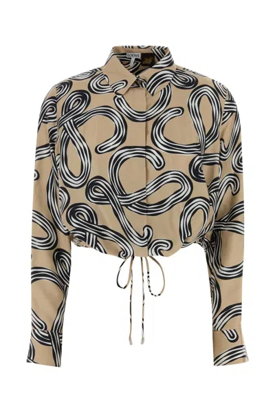 Loewe Printed Silk Paula S Ibiza Shirt In Neutral
